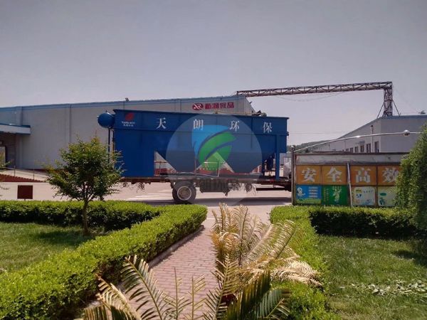 濰坊市新潤食品有限公司氣浮沉淀一體機(jī)設(shè)備使用現(xiàn)場